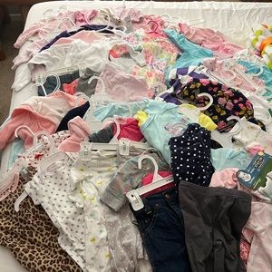Many brands new baby girl clothes and other accessories